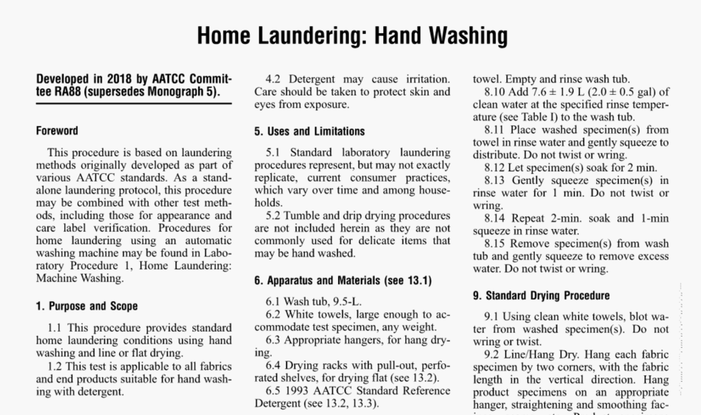 home-laundering-free-standards-documents