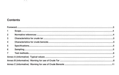 BS EN 14639:2005 - Crude tar and crude benzole — Characteristics and test methods