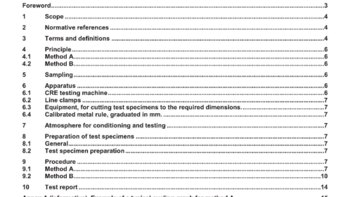 BS EN 14704-3:2006 - Determination of the elasticity of fabrics—— Part 3: Narrow fabrics