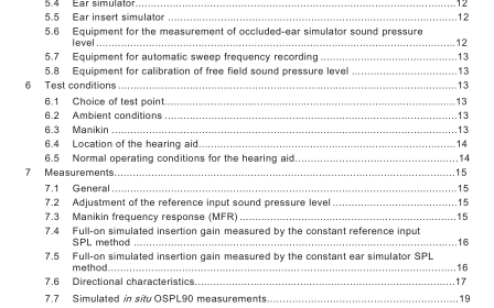 BS EN 60118-8:2005 - Electroacoustics — Hearing aids — Part 8: Methods of measurement of performance characteristics of hearing aids under simulated in situ working conditions