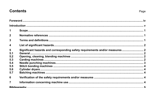 BS EN ISO 11111-3:2005 - Textile machinery — Safety requirements — Part 3: Nonwoven machinery