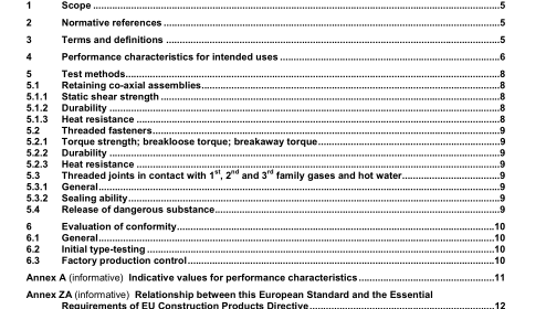 EN 15275:2007 - Structural adhesives - Characterisation of anaerobic adhesives for co-axial metallic assembly in building and civil engineering structures