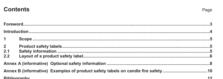 EN 15494:2007 - Candles - Product safety labels