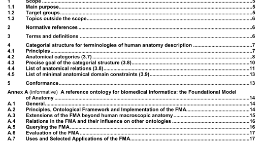 EN 15521:2007 - Health informatics - Categorial structure for terminologies of human anatomy